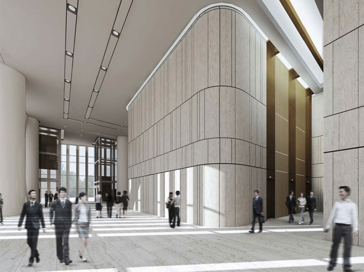 上海綠地廣場大廈寫字樓大廳設(shè)計(jì)-第3張圖片-上海古都建筑設(shè)計(jì)集團(tuán) 上海綠地廣場大廈寫字樓大廳設(shè)計(jì)-第3張圖片-上海古都建筑設(shè)計(jì)集團(tuán)