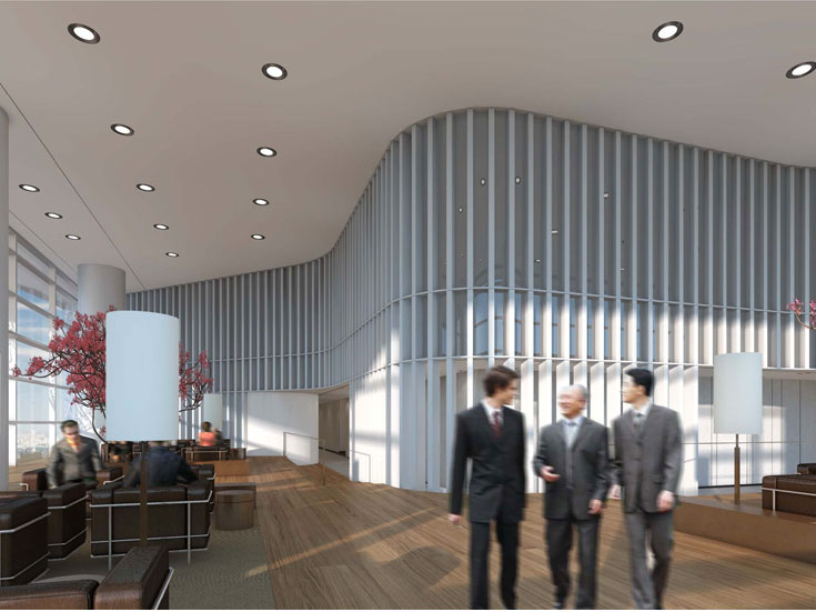 上海綠地廣場大廈寫字樓大廳設(shè)計(jì)-第5張圖片-上海古都建筑設(shè)計(jì)集團(tuán) 上海綠地廣場大廈寫字樓大廳設(shè)計(jì)-第5張圖片-上海古都建筑設(shè)計(jì)集團(tuán)