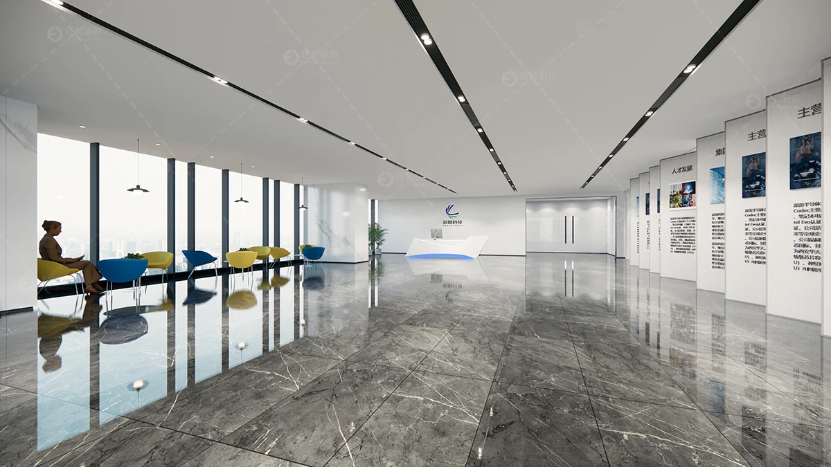 4000芯片開(kāi)發(fā)公司辦公室裝潢效果-第2張圖片-上海古都建筑設(shè)計(jì)集團(tuán)