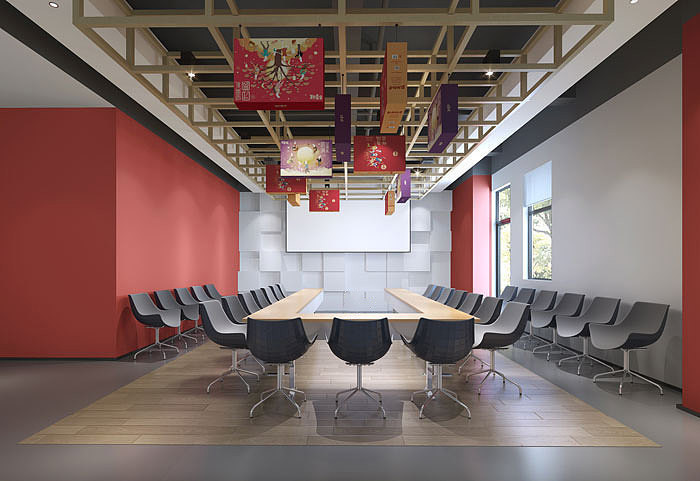 200平簡約時尚辦公室設(shè)計效果-第4張圖片-上海古都建筑設(shè)計集團