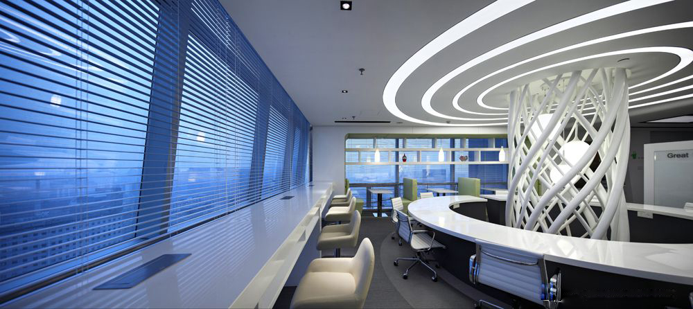 上海辦公室裝修簡潔清新風格設(shè)計-第2張圖片-上海古都建筑設(shè)計集團