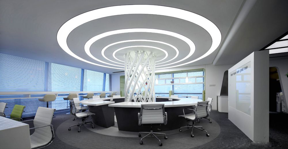 上海辦公室裝修簡潔清新風格設(shè)計-第1張圖片-上海古都建筑設(shè)計集團