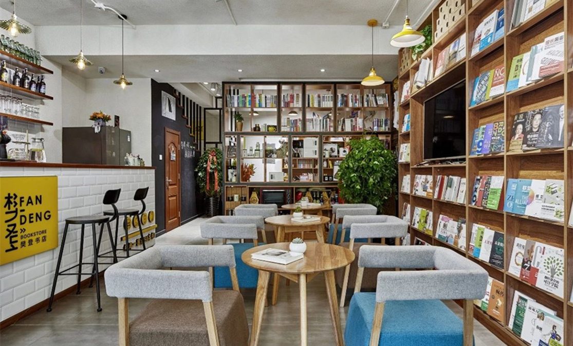 日式清新書(shū)店裝修設(shè)計(jì)效果圖-第1張圖片-上海古都建筑設(shè)計(jì)集團(tuán)