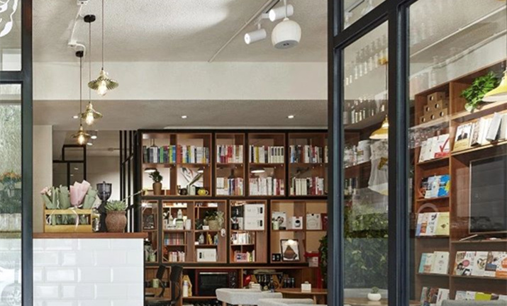 日式清新書(shū)店裝修設(shè)計(jì)效果圖-第4張圖片-上海古都建筑設(shè)計(jì)集團(tuán)
