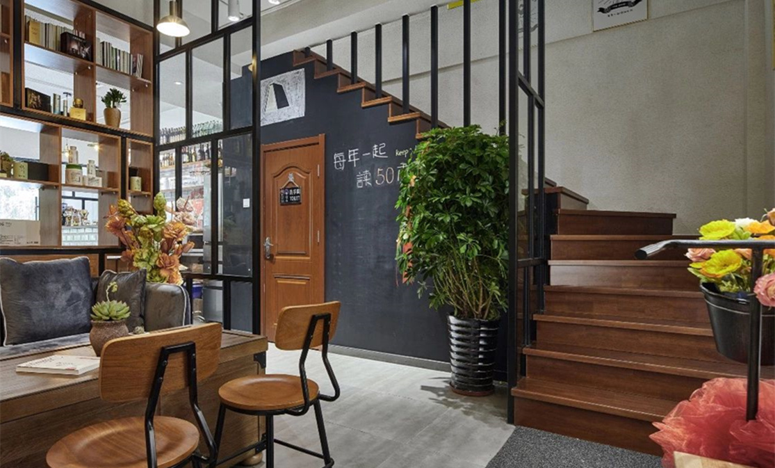 日式清新書(shū)店裝修設(shè)計(jì)效果圖-第3張圖片-上海古都建筑設(shè)計(jì)集團(tuán)