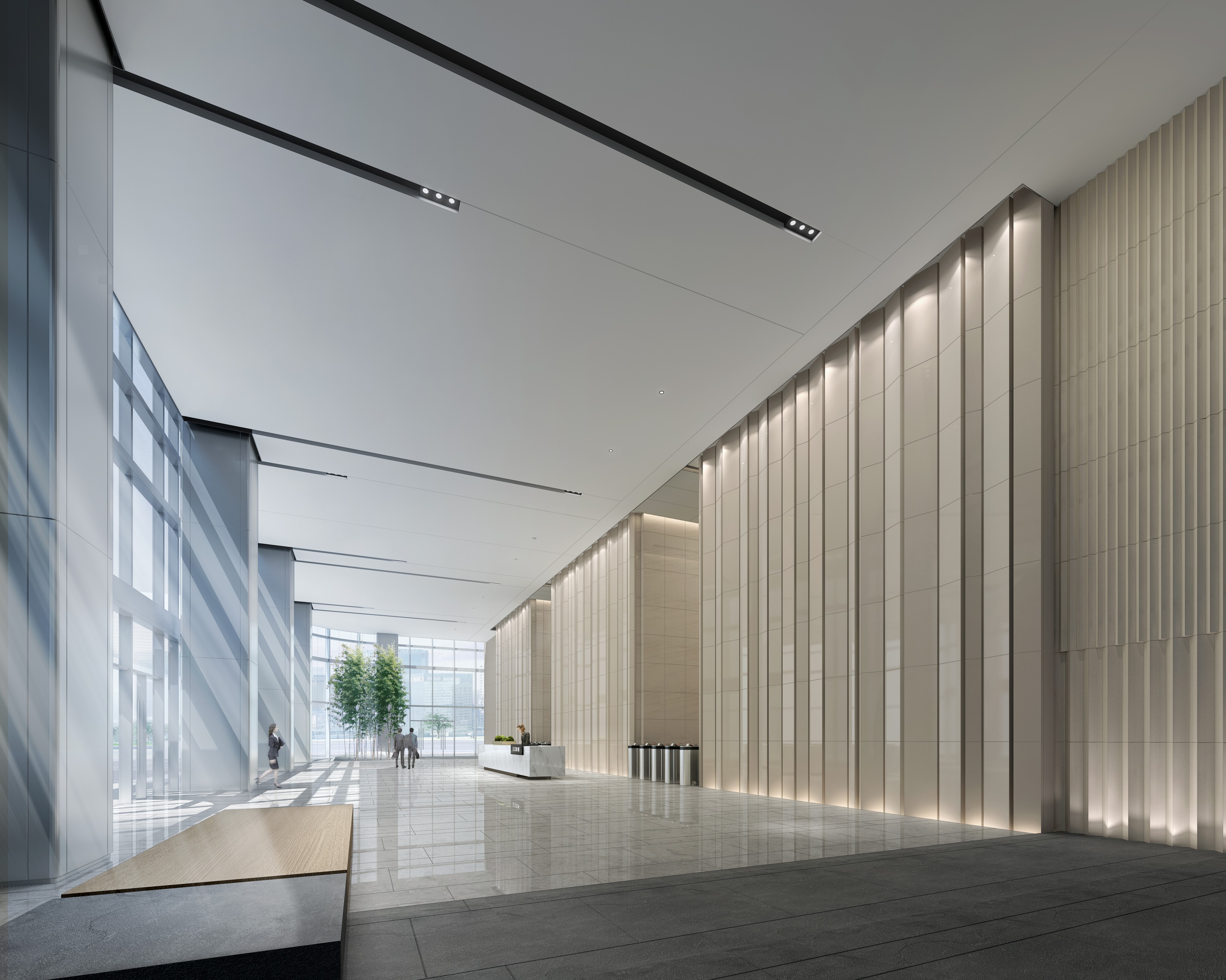 嘉定區(qū)辦公樓大廳裝修設計-第6張圖片-上海古都建筑設計集團 嘉定區(qū)辦公樓大廳裝修設計-第6張圖片-上海古都建筑設計集團