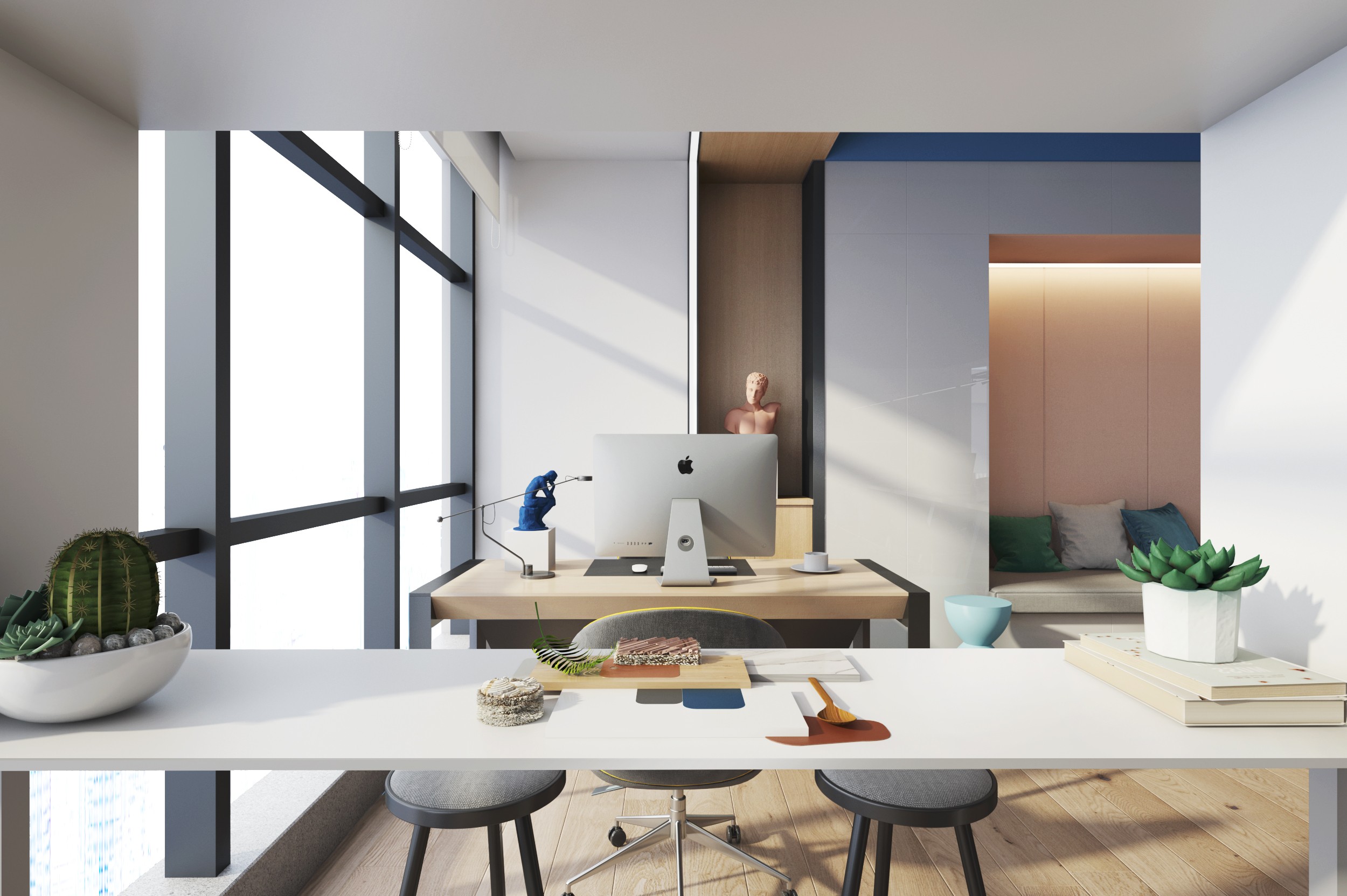 素色風(fēng)格辦公室裝修設(shè)計-第4張圖片-上海古都建筑設(shè)計集團