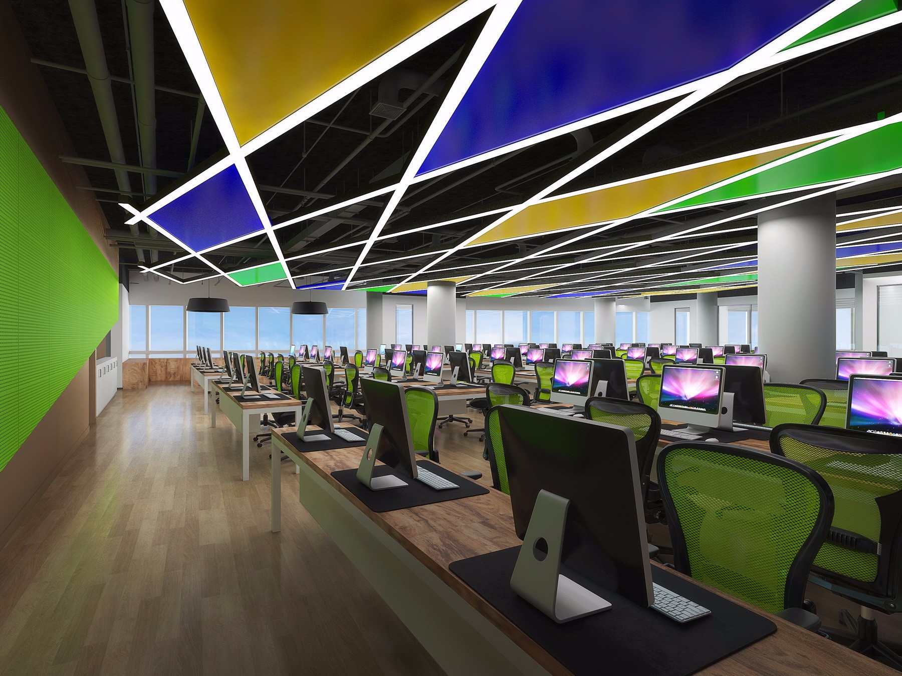 普陀區(qū)現(xiàn)代科技風(fēng)格辦公室裝修設(shè)計-第3張圖片-上海古都建筑設(shè)計集團