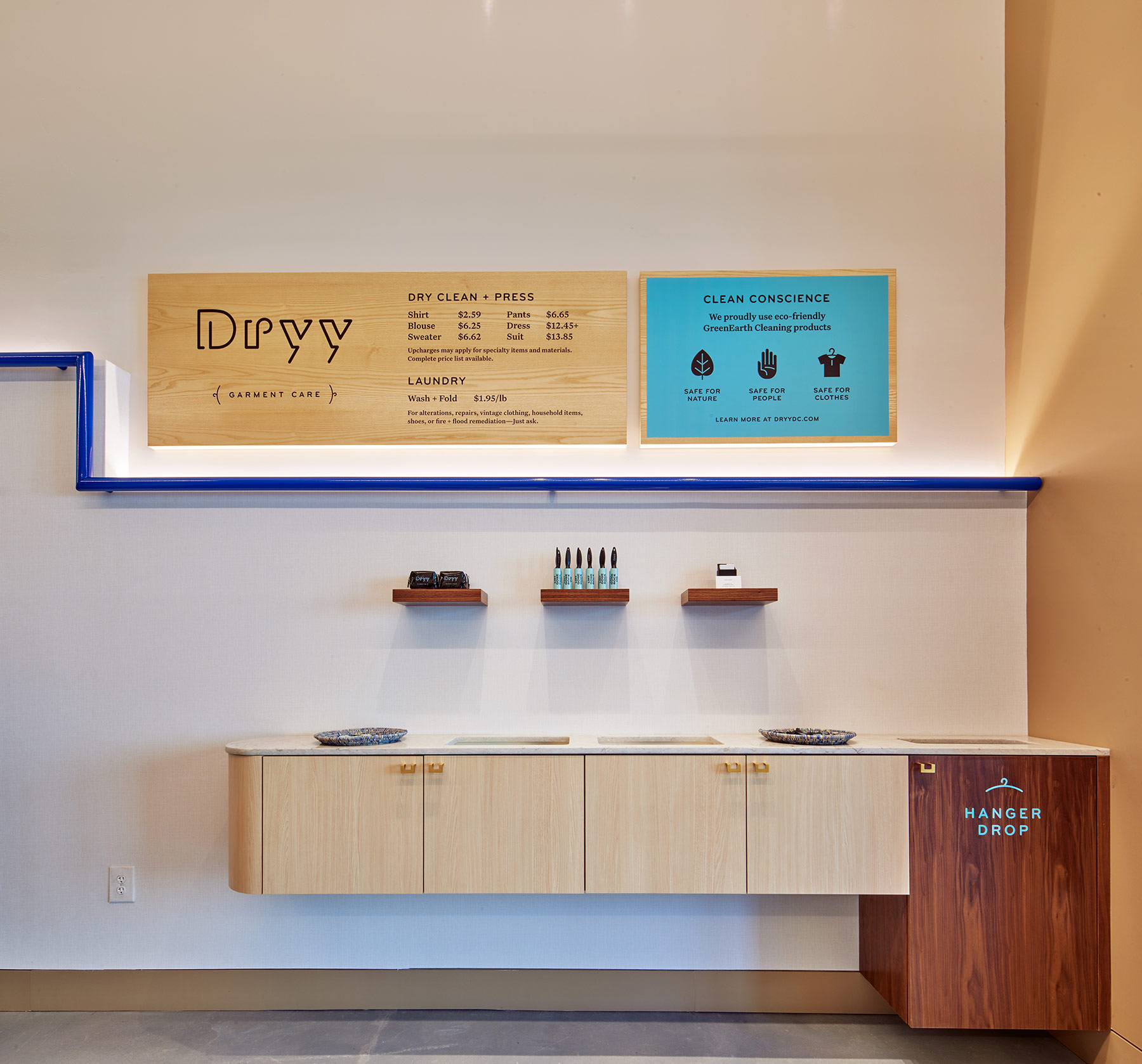 清新簡約干洗店裝修設計-第1張圖片-上海古都建筑設計集團 清新簡約干洗店裝修設計-第1張圖片-上海古都建筑設計集團