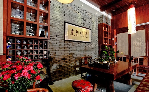 300平米中式茶樓裝修設計效果-第1張圖片-上海古都建筑設計集團